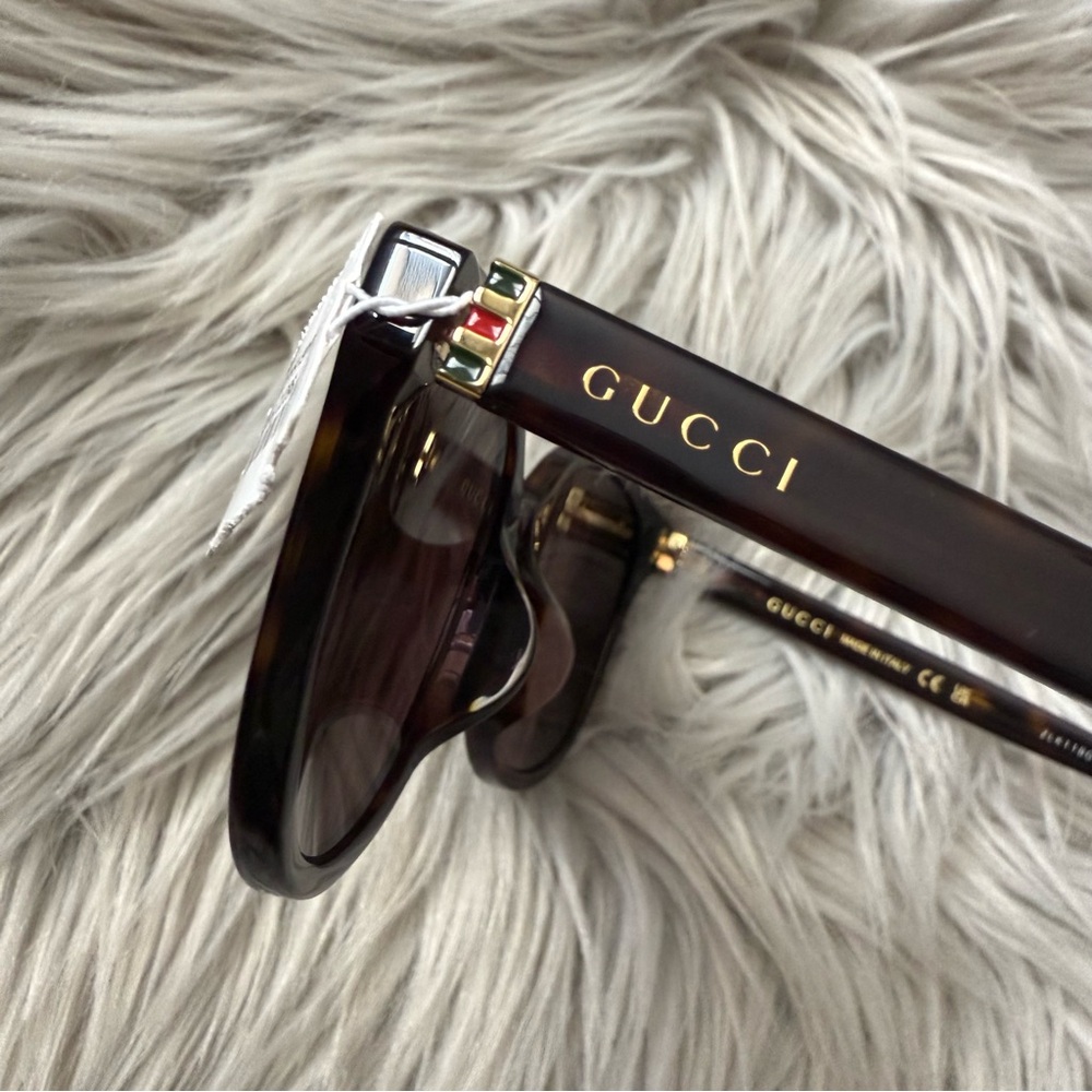 GUCCI GG0461SA Cat Eye Havana Tortoise Sunglasses NWT - Picture 8 of 13